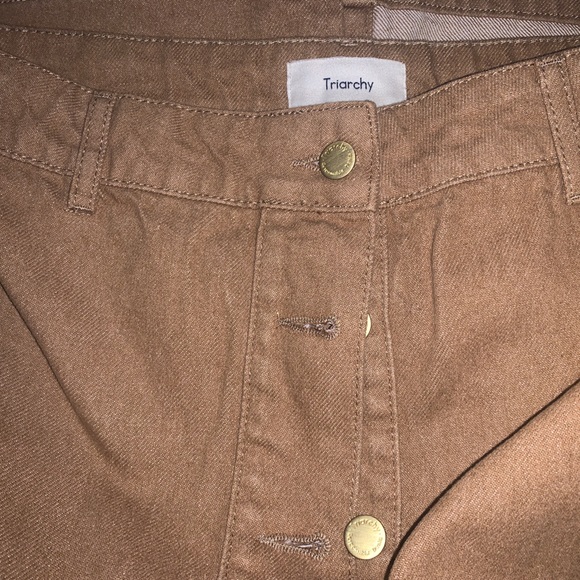 Triarchy Twill Button-Front Midi Skirt - Picture 5 of 5